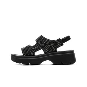 EBLAN Сандалии женские с одним ремешком, черные