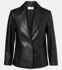 Кожаный блейзер Vince, Black