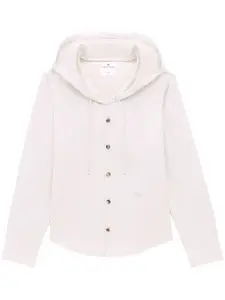 Куртка AC с капюшоном и логотипом Courrèges, белый