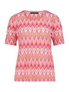 Кружевная рубашка с ребристыми манжетами красного/розового цвета Betty Barclay