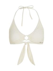 Треугольный бикини-топ Karl Lagerfeld, кремовый