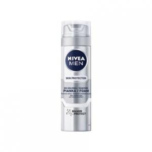 Пена для бритья Nivea Men Skin Protection Silver Protect 200 мл, New