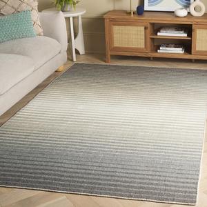 Ковер SAFAVIEH, 183 x 275 см, - коллекция Striped Kilim - Grey & Ivory, ручной работы из шерсти, идеально для гостиной, спальни, столовой (STK901F)