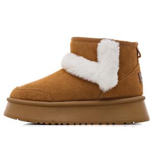 Утепленные короткие снегоступы для женщин с эффектом увеличения роста HUANQIU, темно-camel