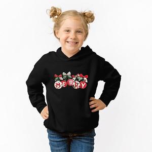 Толстовка с капюшоном Merry ornaments quilted print The Juniper Shop, Black