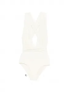 Слитный купальник с V-образным вырезом Raquel Diniz, белый