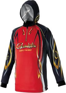 Толстовка Gamakatsu с двусторонним принтом на молнии GM3736, красный/черный/синий/белый