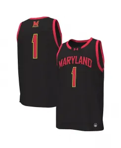 Мужская баскетбольная майка-реплика #1 Maryland Terrapins Under Armour, черный