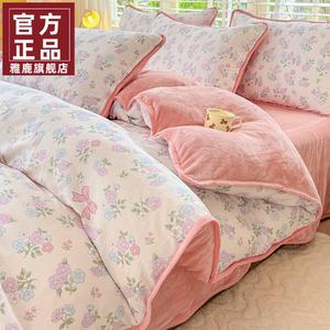 Yalu Пододеяльник 180х220 см из хлопка и молочного вельвета, цвет Chunjianfeng