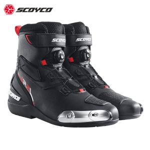 SCOYCO EMICRO Off-Road Motorcycle Riding Boots, Racing Shoes MR002 Short Boots Equipment for Men All Seasons MT015-2 Black [MR002] Размер 41
