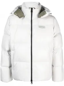 Пуховик на молнии с нашивкой-логотипом Duvetica, серый