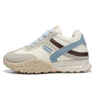 Дышащие легкие низкие повседневные кроссовки для женщин с эффектом увеличения роста VICTORIA&VERA, бежевый