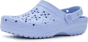 Унисекс сабо Crocs Classic с цветочным принтом, синий