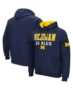 Мужской синий худи Michigan Wolverines Sunrise Colosseum