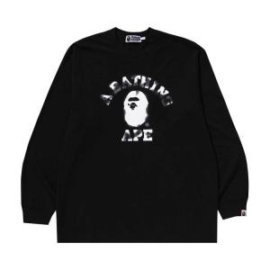 Футболка BAPE College Relaxed Fit Long-Sleeve Tee, Black