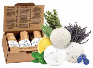 Бомбочки для ванны, коробка 3 x 70 г Straw Workshop, Słomiana Pracownia