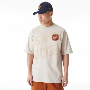 Футболка New Era MLB Script Grphc Oversized La Dodgers, бежевый