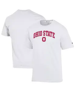 Мужская белая футболка Ohio State Buckeyes с арочным логотипом Champion