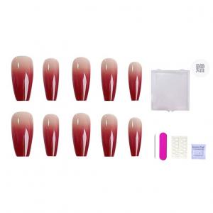 ORANOT Красный однотонный глянцевый бестселлер осветляющие накладные ногти средняя лестница красный градиент 24mm
