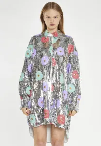 Платье-Рубашка Glamorous, Silver Flower Sequin