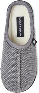 Тапочки Lucky Brand для мальчиков из микрозамши с шерповой подкладкой, теплые и уютные, для дома и улицы, с мягкой плюшевой подкладкой, удобные слипоны, светло-серый