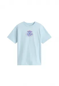 Логотип с эффектом поджигания. футболка с принтом. Vans, Medium Blue