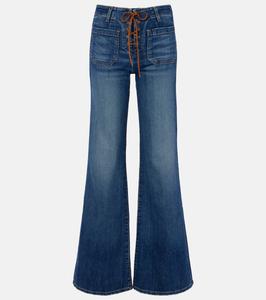 Флоренс джинсы с завышенной талией расклешенные Nili Lotan, Classic Wash
