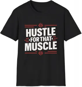 Футболка с мотивационной надписью для тренировок Hustle for That Muscle