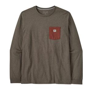 Футболка с длинным рукавом и накладным карманом для мужчин Patagonia Responsibili-Tee - Marlow Brown