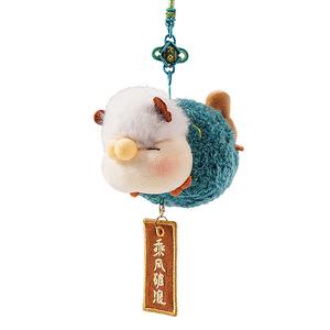 Pufflolo Lan Shou мини рыбки шарики куклы плюшевый брелок 8см высота ABFUN, зеленый