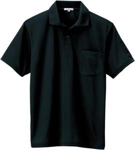 Футболка-поло Aitos #AZ-10601 с коротким рукавом и держателем для ручки (унисекс). Влагоотводящая и быстросохнущая (комфортная прохлада) Aitoz, черный