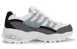 Кроссовки женские толстые низкие белые/серые Skechers