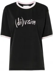 Футболка из органического хлопка с вышитым логотипом (di)vision, черный