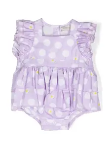 Платье в горох Monnalisa, фиолетовый