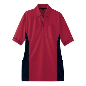 Поло AITOZ AZ7679 039 S с боковым карманом и коротким рукавом (унисекс) для осени и зимы. Винный цвет, винный