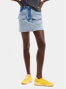 Джинсовая юбка стандартного кроя Desigual, синий