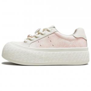 Дышащие женские скейтерские кеды Low top TATA, бежевый/розовый