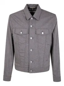 Рубашка-куртка с карманами на пуговицах Jacob Cohen, серый
