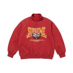Пуловер Supreme Crest Appliqué Half Zip Pullover, Dark Red