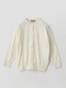 Вязаный кардиган из хлопка с круглым вырезом и рукавами 3/4 | S4901 | 30 г