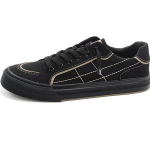 Нескользящие, износостойкие, легкие низкие мужские кроссовки для скейтбординга SENJIALUO, All Black