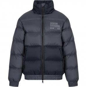 Куртка пуховая AE FW22 мужская серо-голубая ARMANI EXCHANGE