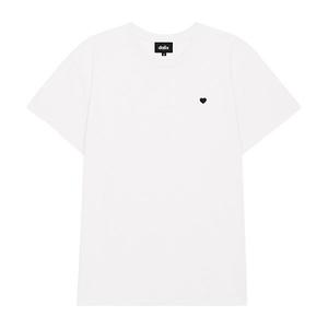 Женская футболка Lil Heart для повседневной носки Dalix, White