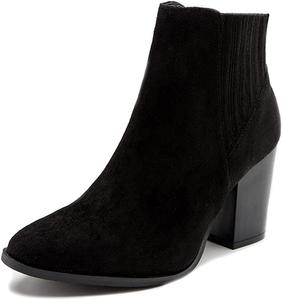 Женская мода Roimaash Осенние туфли на широком каблуке, 187 Black