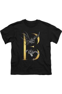 Футболка Batman B с коротким рукавом для детей Gildan, черный