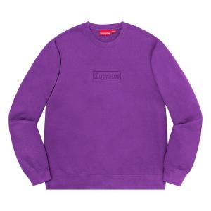 Толстовка Supreme Cutout Logo Crewneck Violet, фиолетовый