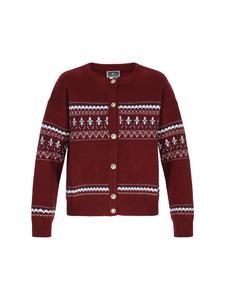 DreiMaster Женский кардиган бордового цвета
