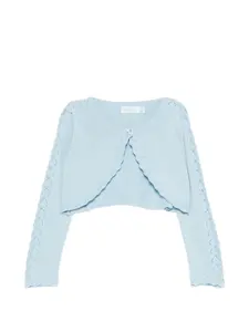 Болеро с открытой вязкой и украшением Abel & Lula, синий