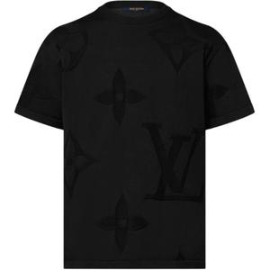Футболка Lv Monogram с коротким рукавом из хлопка LOUIS VUITTON, черная