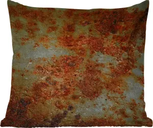 Подушка для улицы - ржавчина - настенная - серая - 40x40 см - водонепроницаемая - подушка для отдыха - подголовник - внутренняя - обивка с изображением MuchoWow